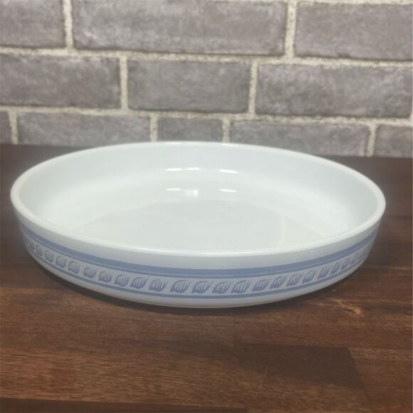 Vintage Pyrex Brittany Blue 9.5" Quiche Tart Baking Dish Round - Picture 1 of 5
